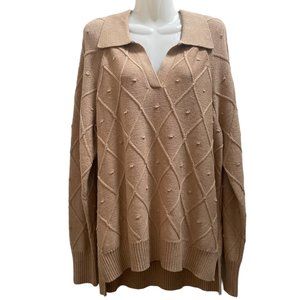 Charter Club Women's Long Sleeve Diamond Knit Sweater XL New